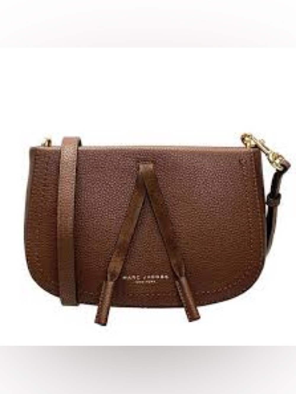 Marc Jacobs Marverick Chocolate Brown Pebbled Leather Crossbody small